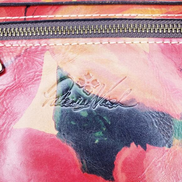 PATRICIA NASH Women's Leather Envelope Clutch Purse Floral Spring Multicolor GUC - Picture 5 of 16